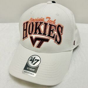 '47 Brand Virginia Tech Hokies Keystone MVP‎ Snapback Hat Cap Adjustable White